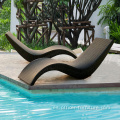 Silla de jardín en forma de ratán de piscina al aire libre